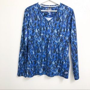 ☀️Reel Legends Blue Patterned Freeline Shirt